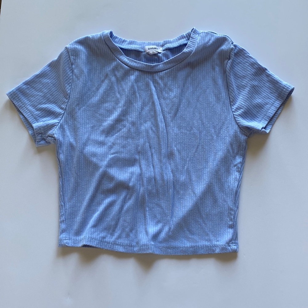 Ribbed Cropped T-Shirt